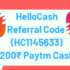 HelloCash Referral Code